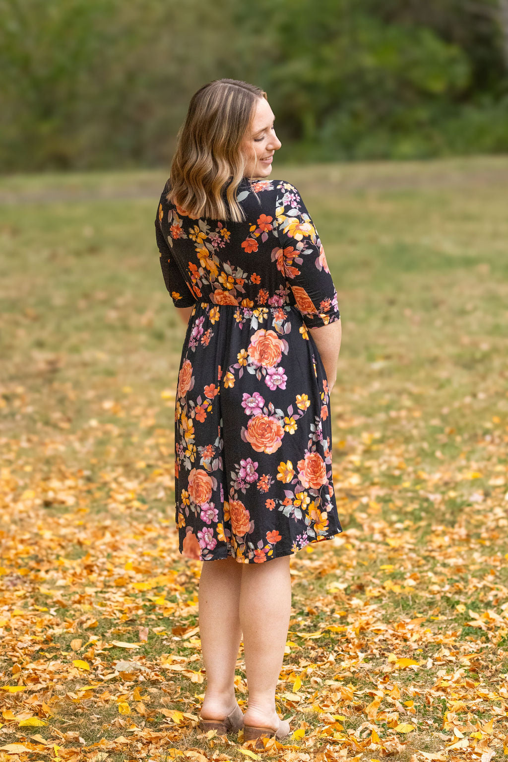 Taylor Dress - Black Floral Mix