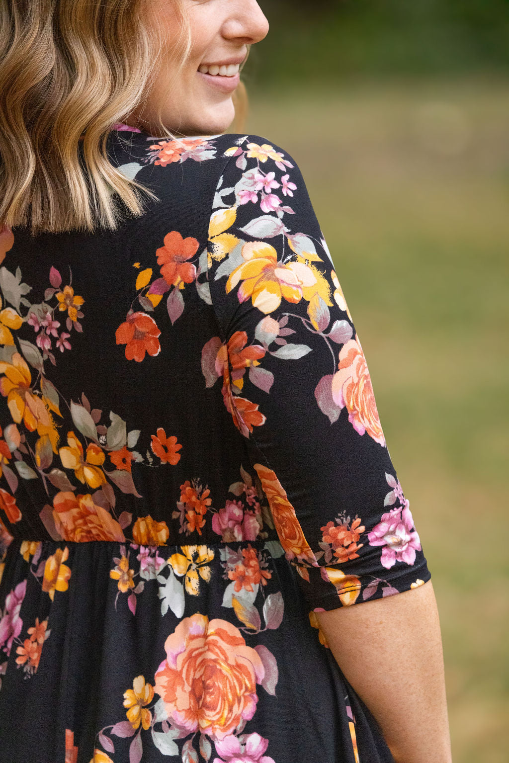 Taylor Dress - Black Floral Mix