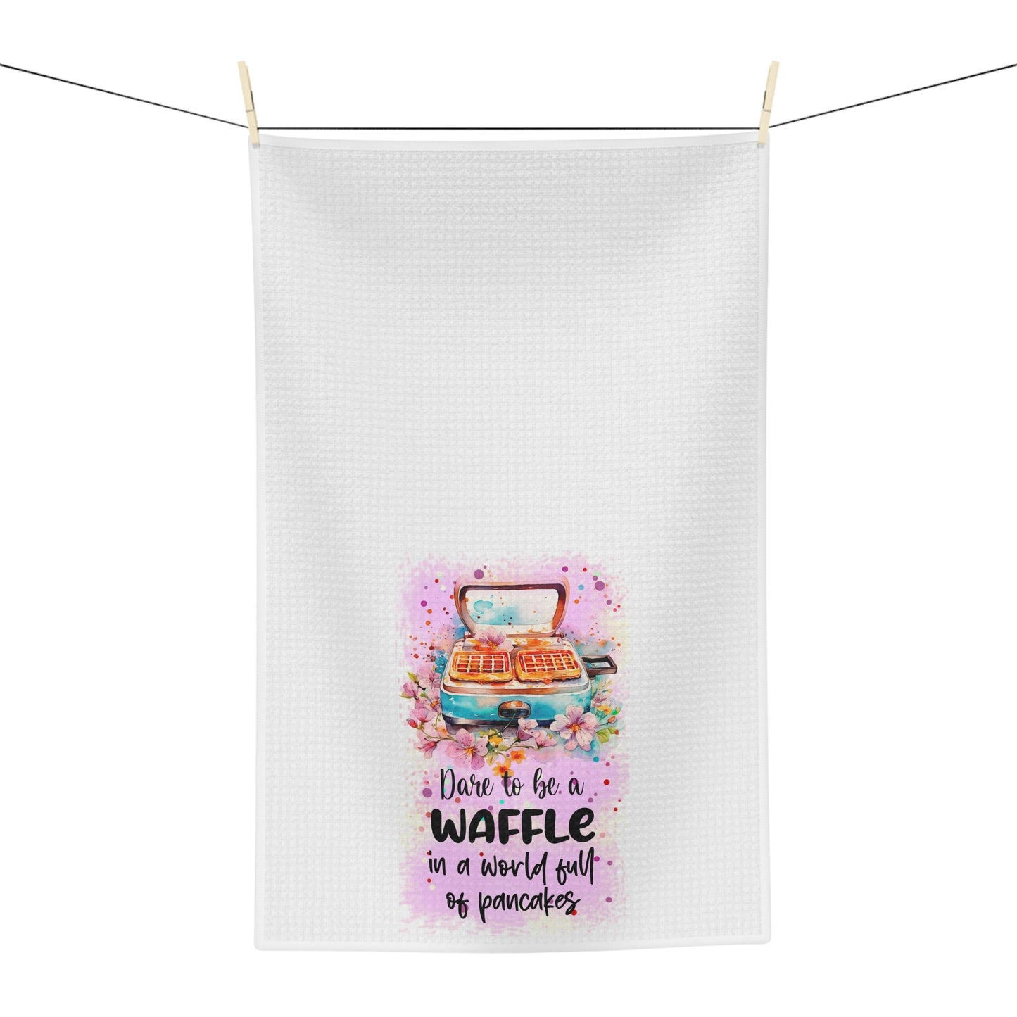 Dare To Be A Waffle Soft Tea Towel