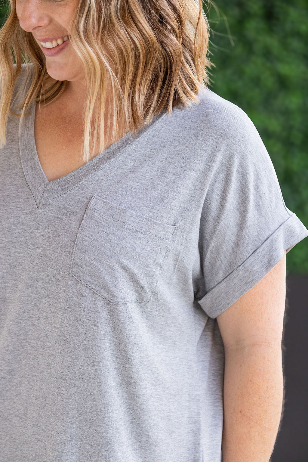 IN STOCK Sierra Pocket Top - Grey