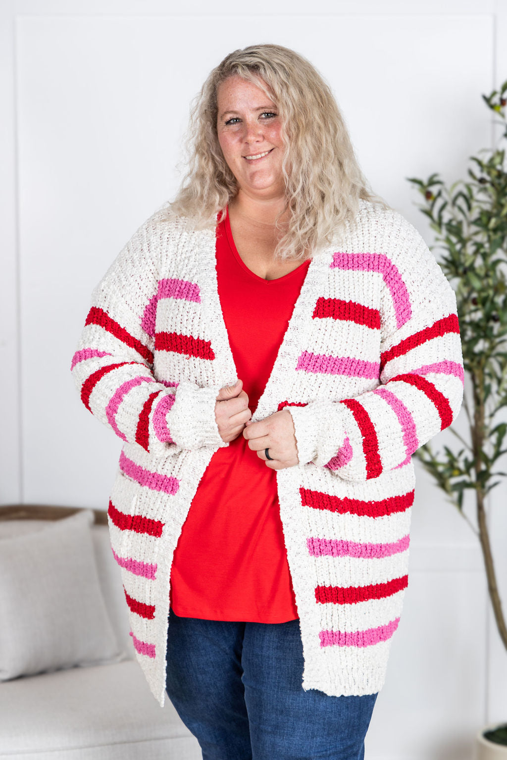 IN STOCK Valentine's Stripe Cardigan