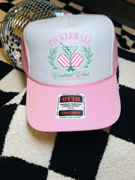 Pickle Ball trucker hat