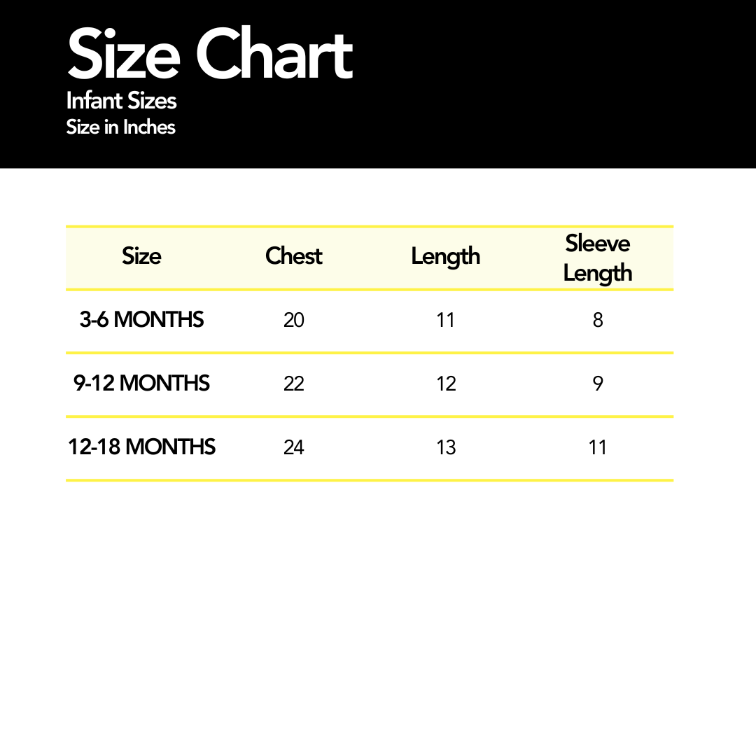 Infant size chart