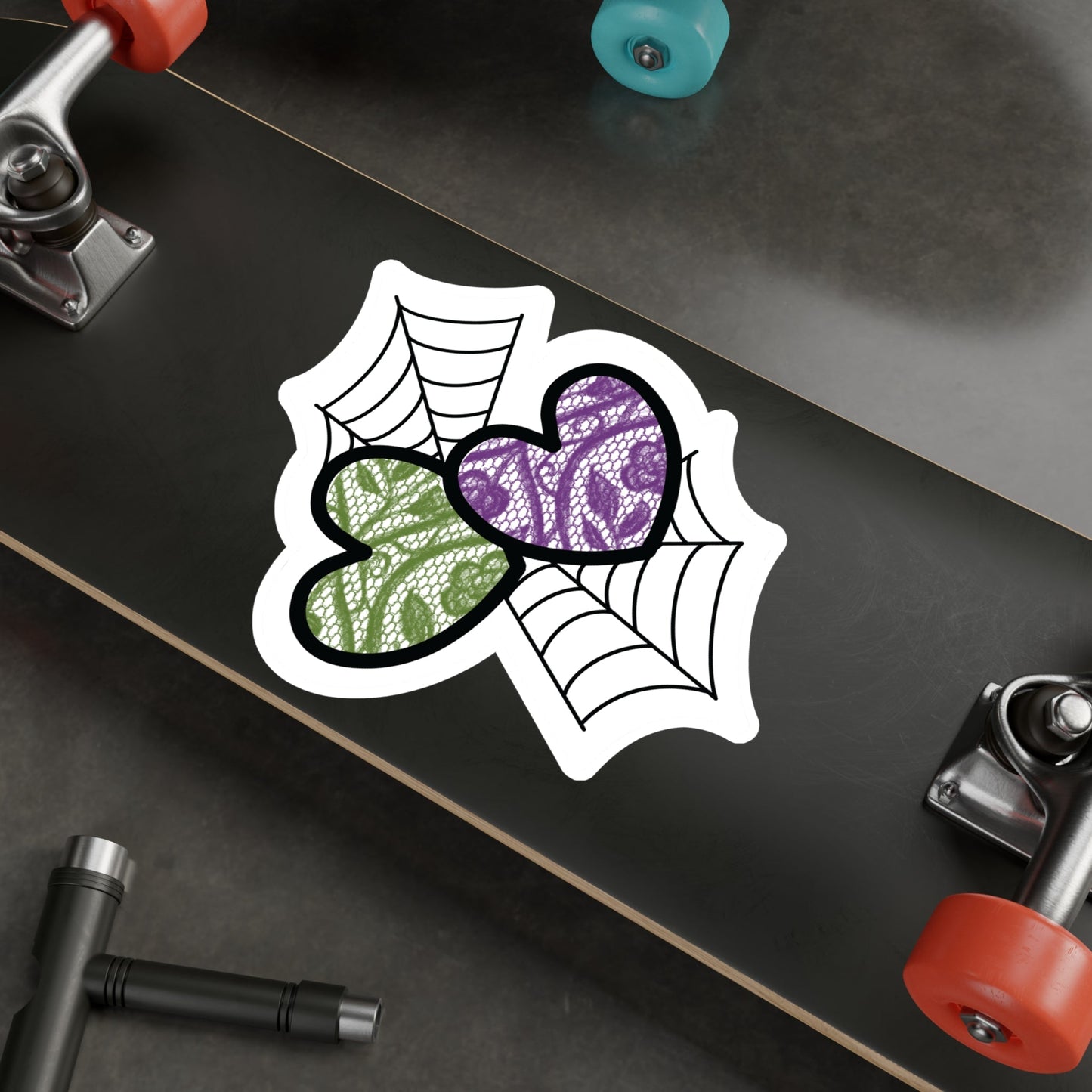 Halloween Lace Hearts Sticker