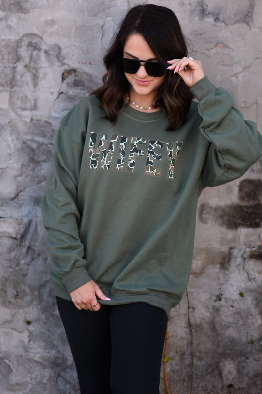 Wifey Camo Sweatshirt