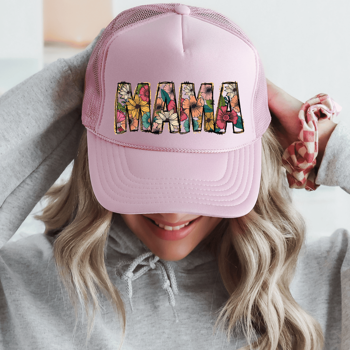 Floral Mama- trucker hat