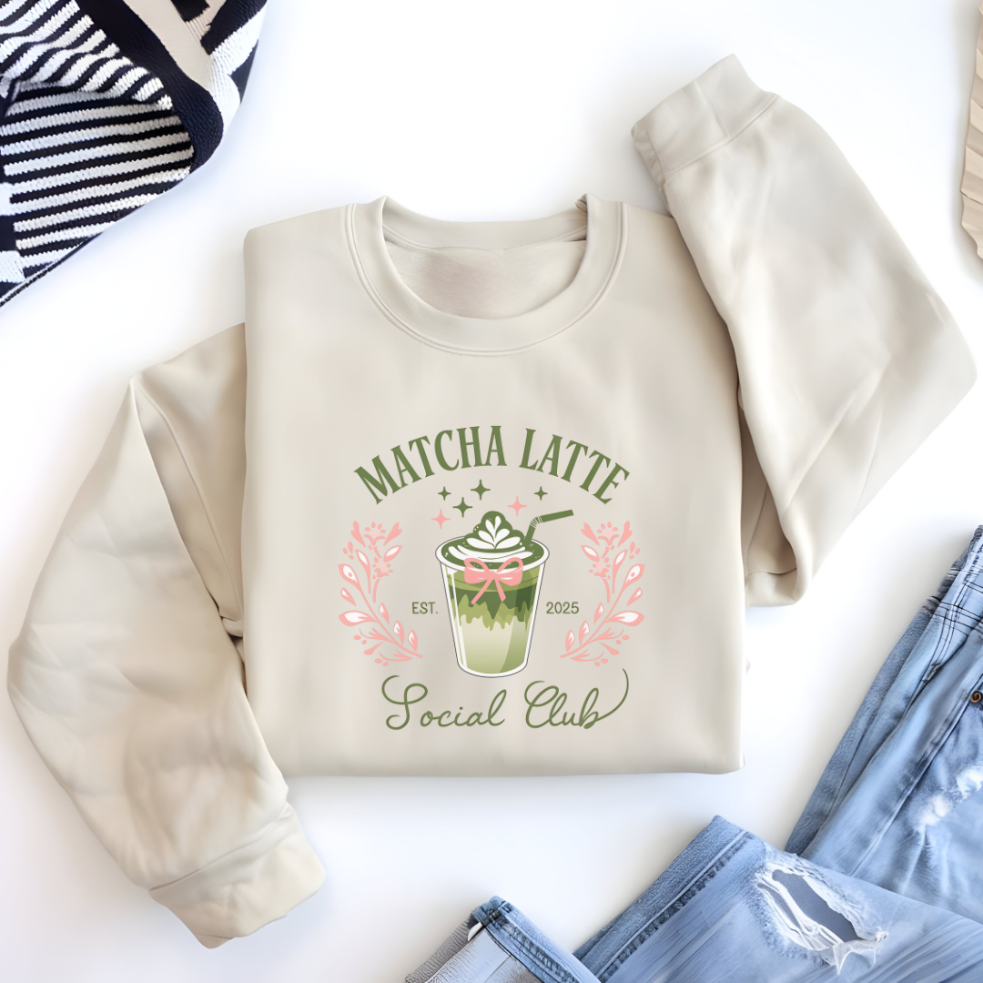 Matcha Latte Social Club Graphic Crew