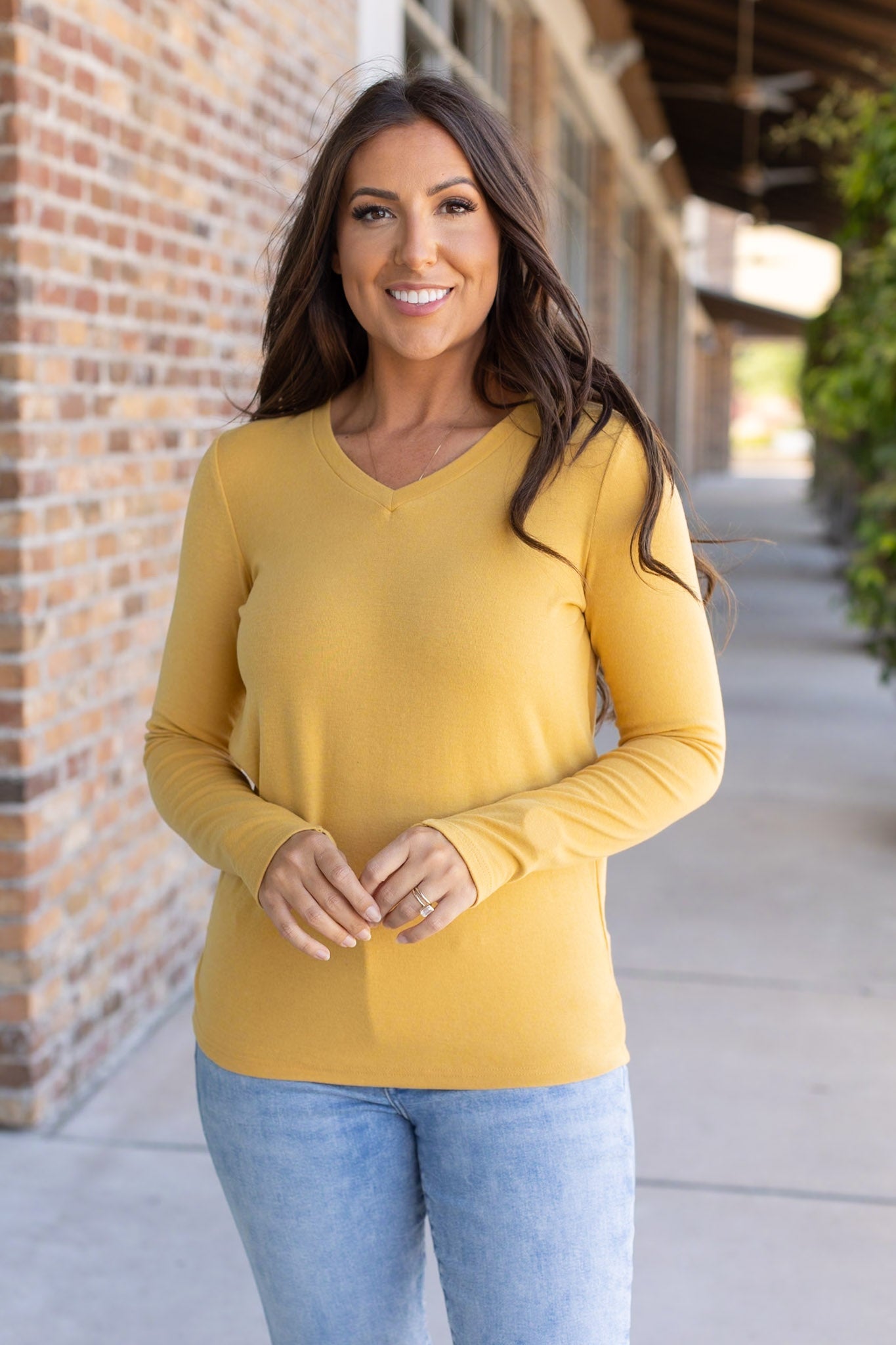 IN STOCK Leah Long Sleeve Top - Mustard | Women's Casual Top FINAL SALE