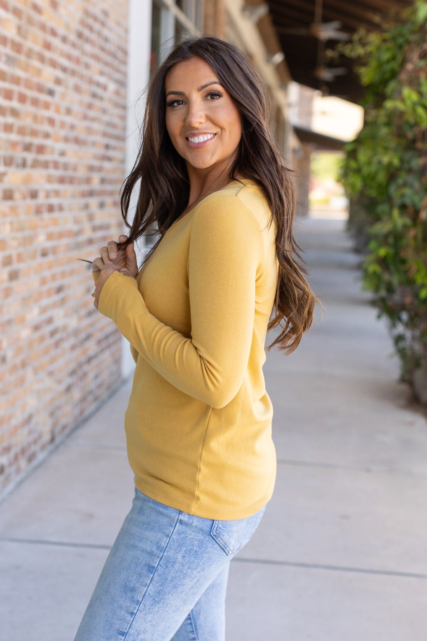 IN STOCK Leah Long Sleeve Top - Mustard | Women's Casual Top FINAL SALE