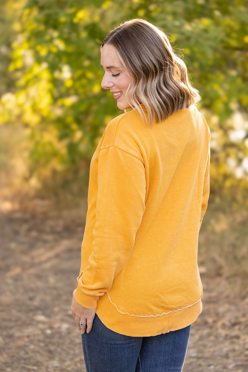 Vintage Wash Pullover - Mustard FINAL SALE