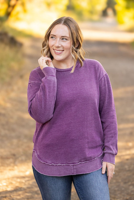 Vintage Wash Pullover - Purple FINAL SALE