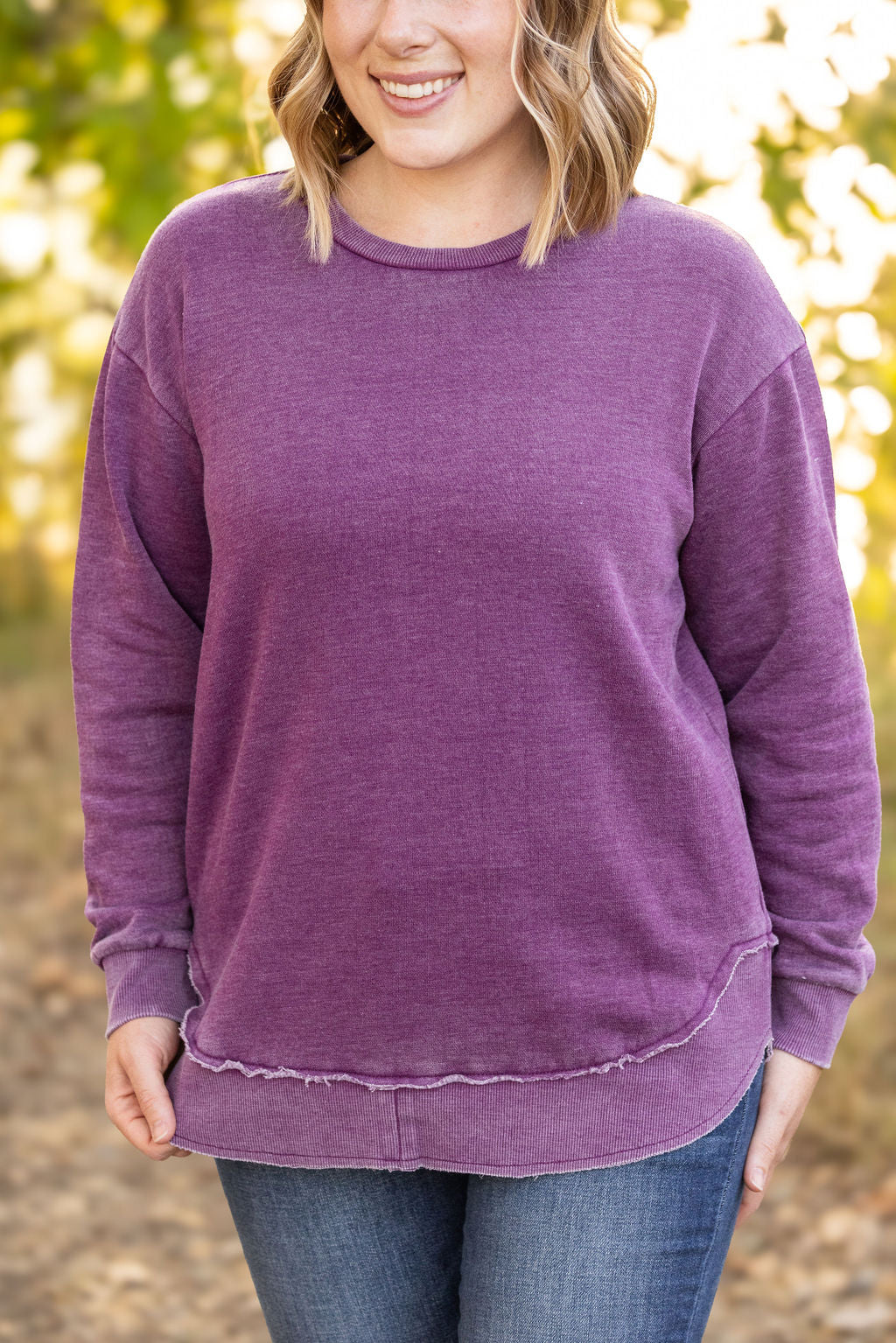 Vintage Wash Pullover - Purple FINAL SALE