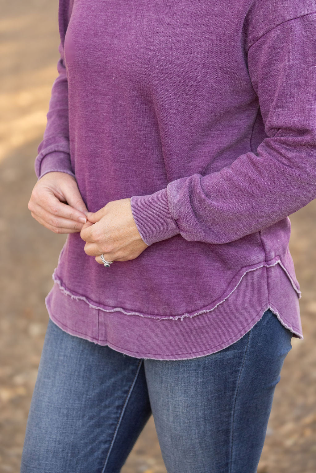 Vintage Wash Pullover - Purple FINAL SALE