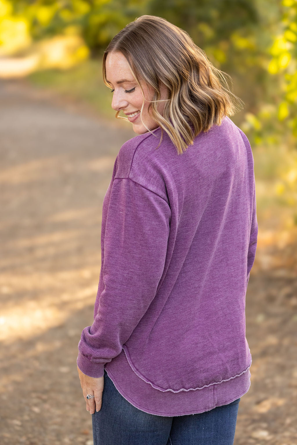 Vintage Wash Pullover - Purple FINAL SALE