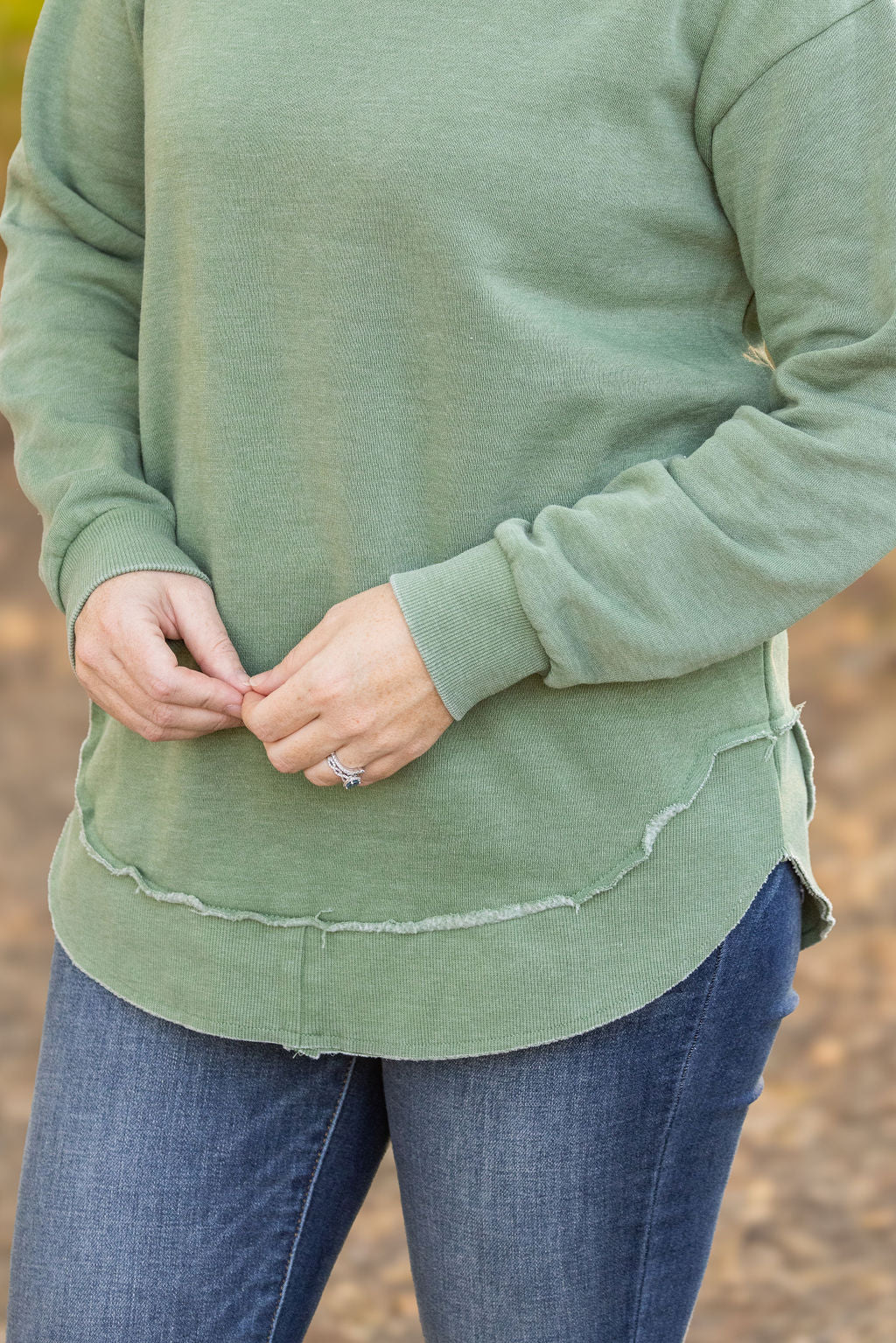 Vintage Wash Pullover - Sage FINAL SALE