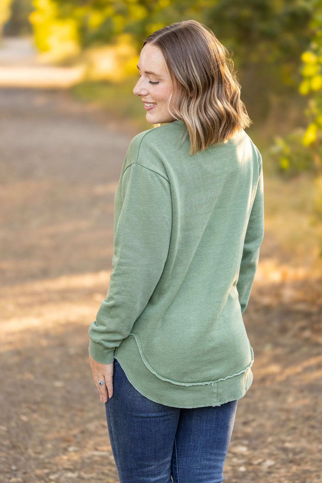 Vintage Wash Pullover - Sage FINAL SALE