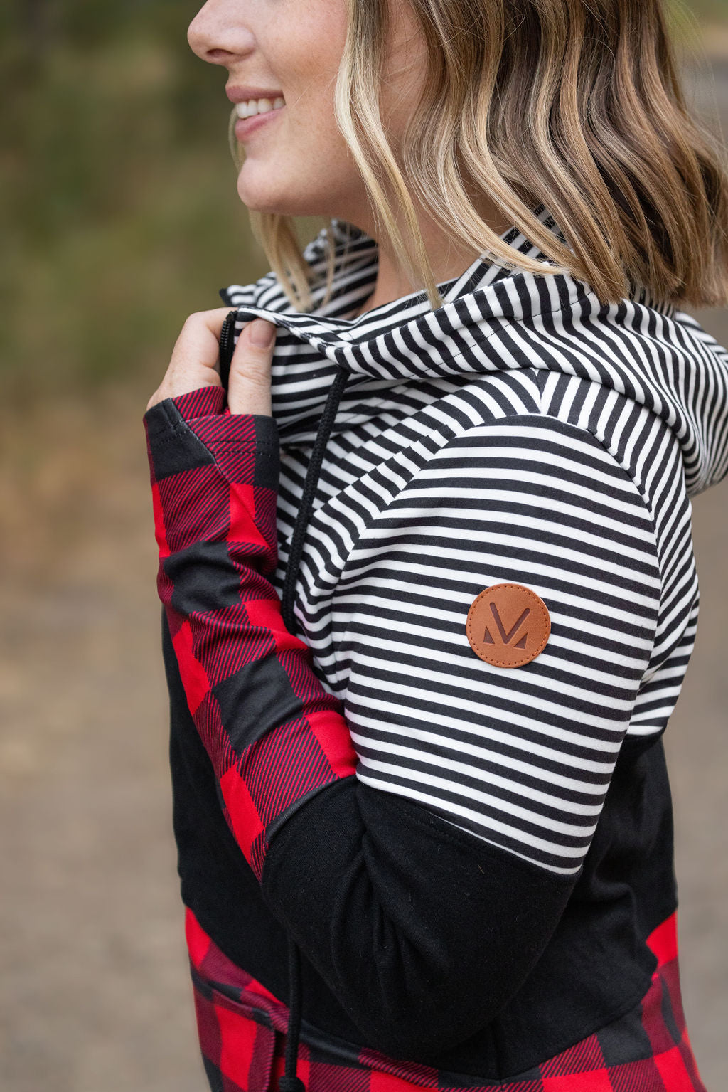 Colorblock Fullzip - Plaid and Stripes