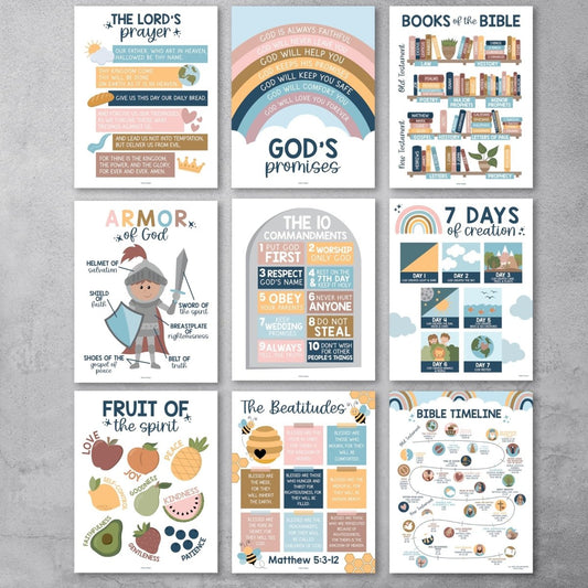 Sunday School Kit: Boho 9 Poster Pack