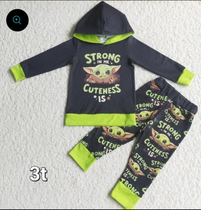 Strong and cute hoodie set