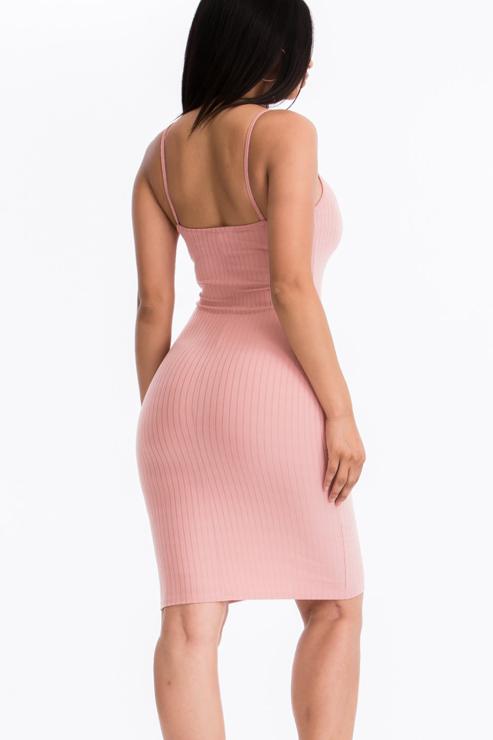 Ribbed Cami Soft Bodycon Dress