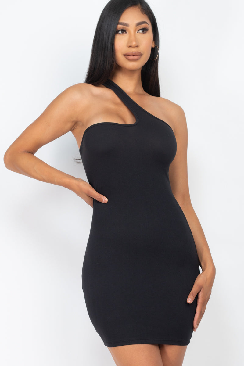 One Shoulder Bodycon Mini Dress