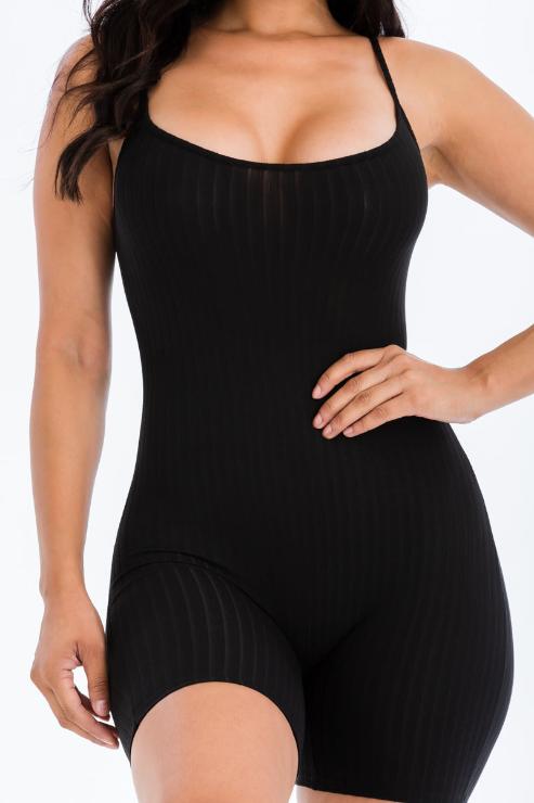 Ribbed Bodycon Romper