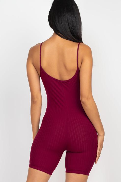 Ribbed Bodycon Romper