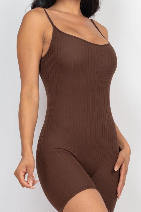 Ribbed Bodycon Romper