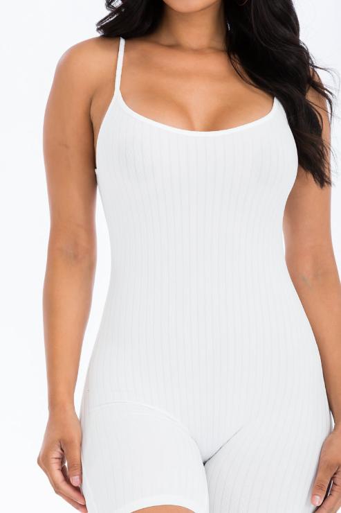 Ribbed Bodycon Romper