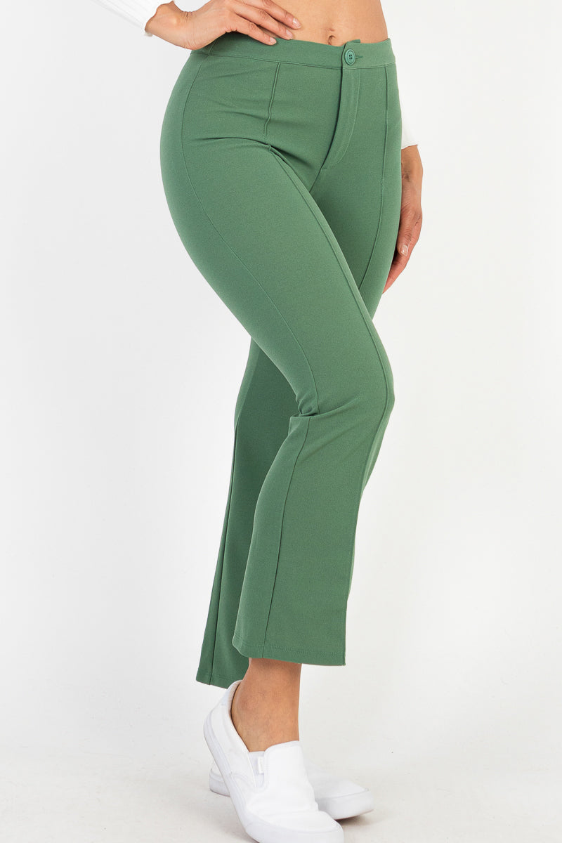 High Waist Knit Flare Pants