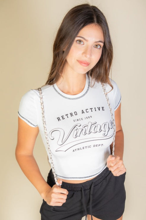 Vintage short sleeve graphic t shirt