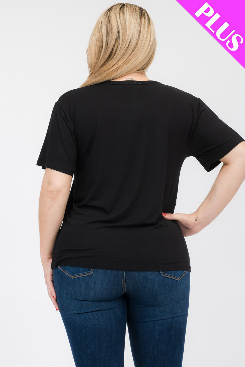 Plus Size Basic Short Sleeve T-shirt