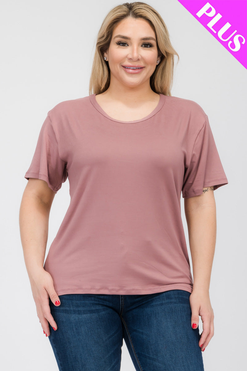 Plus Size Basic Short Sleeve T-shirt