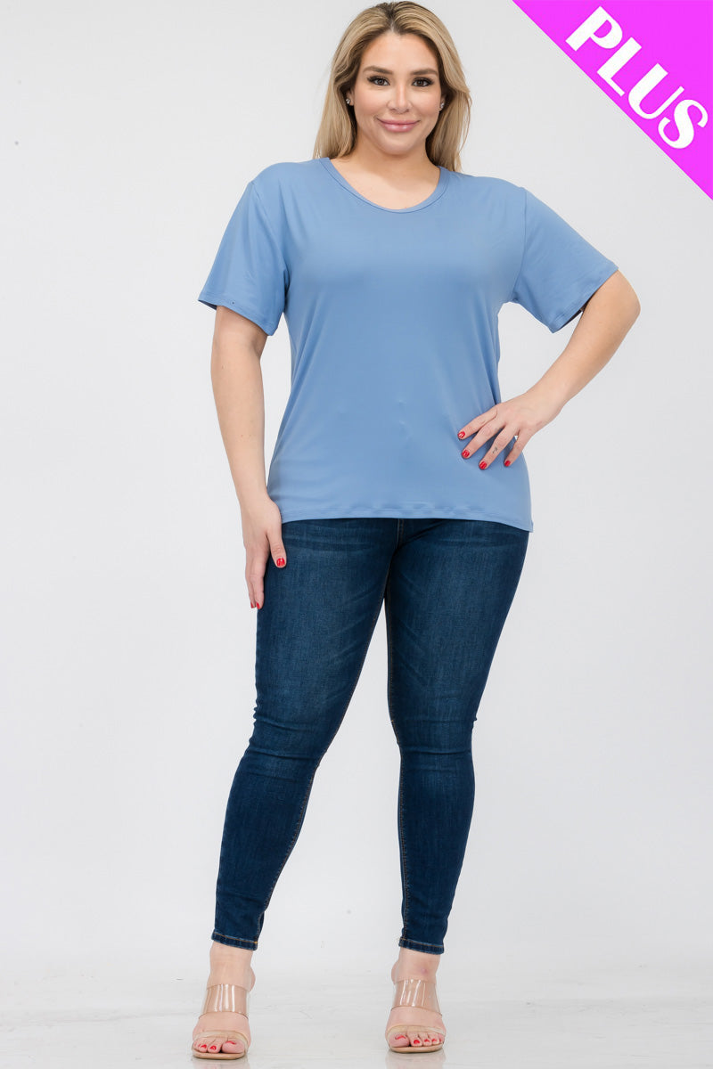 Plus Size Basic Short Sleeve T-shirt