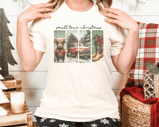 Small Town Christmas Sand Tee