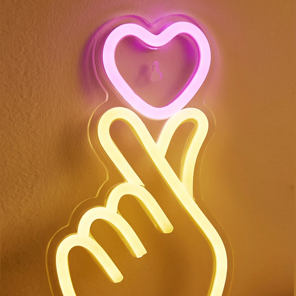 Hand Heart Neon Light Sign