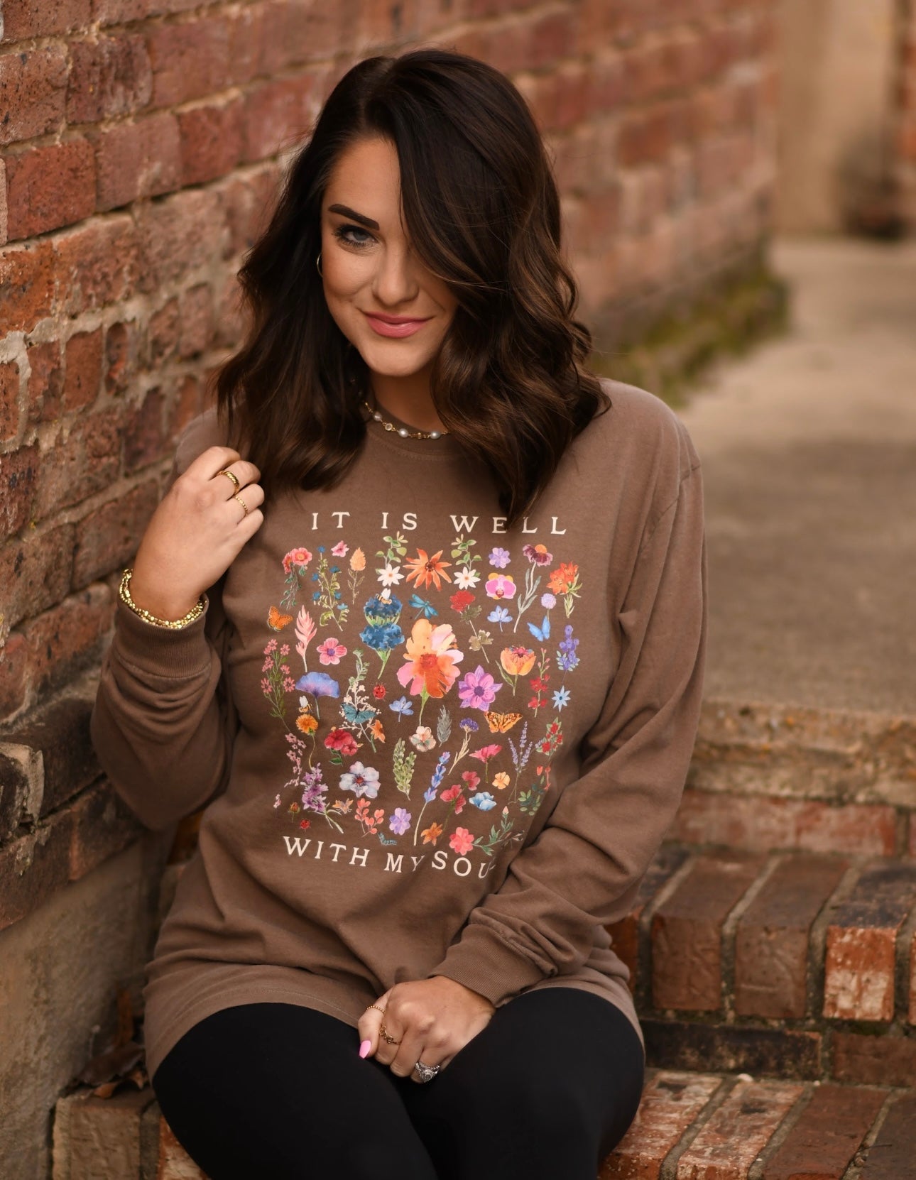 It Is Well With My Soul Floral Tee/Long Sleeve Tee