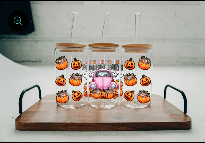 Take Me to the Pumpkin Patch Glass Tumbler