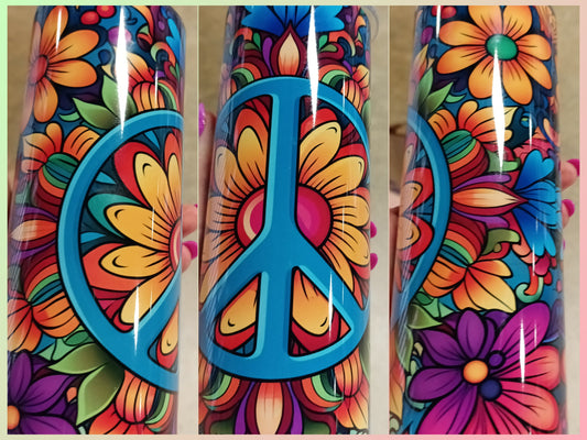 Sunflower Peace Sign Tumbler