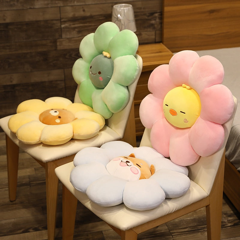 Animal Flower Plush Pillow