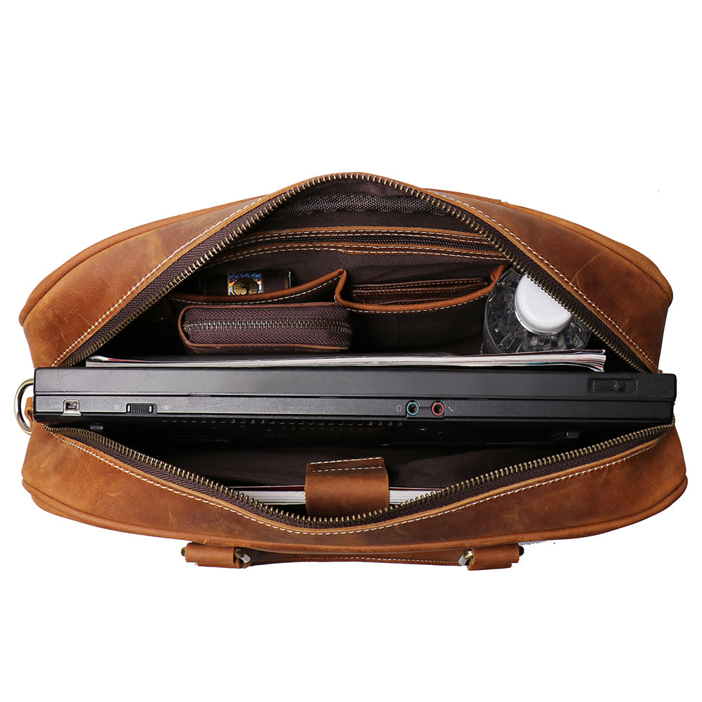 The Bjorn Leather Laptop Bag | Vintage Leather Briefcase