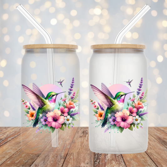 Hummingbird Glass Tumbler