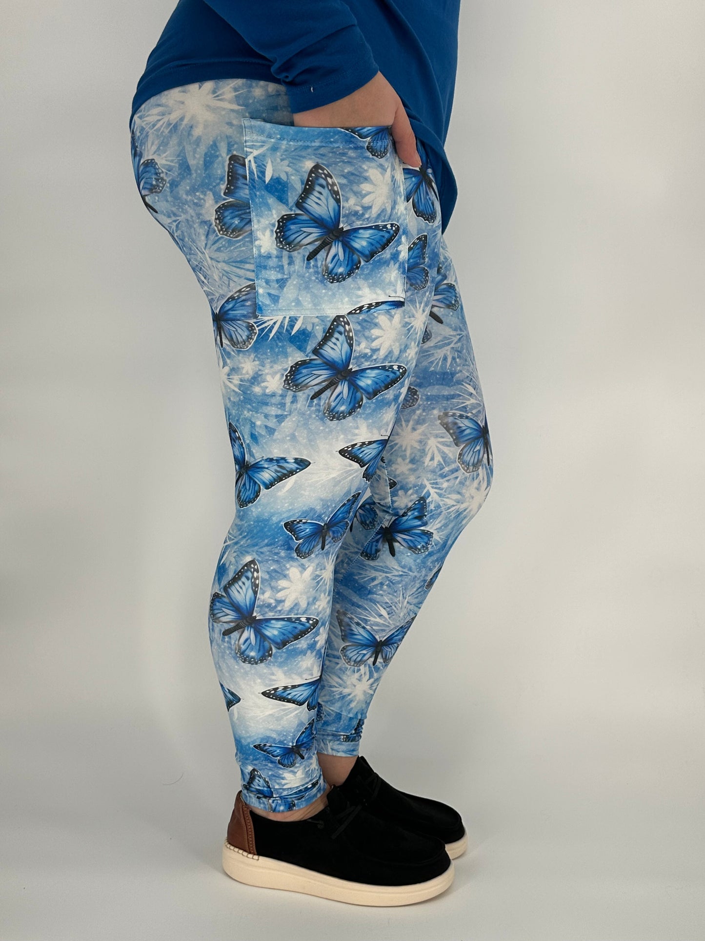 Snowflake Butterfly Leggings w/ Pockets