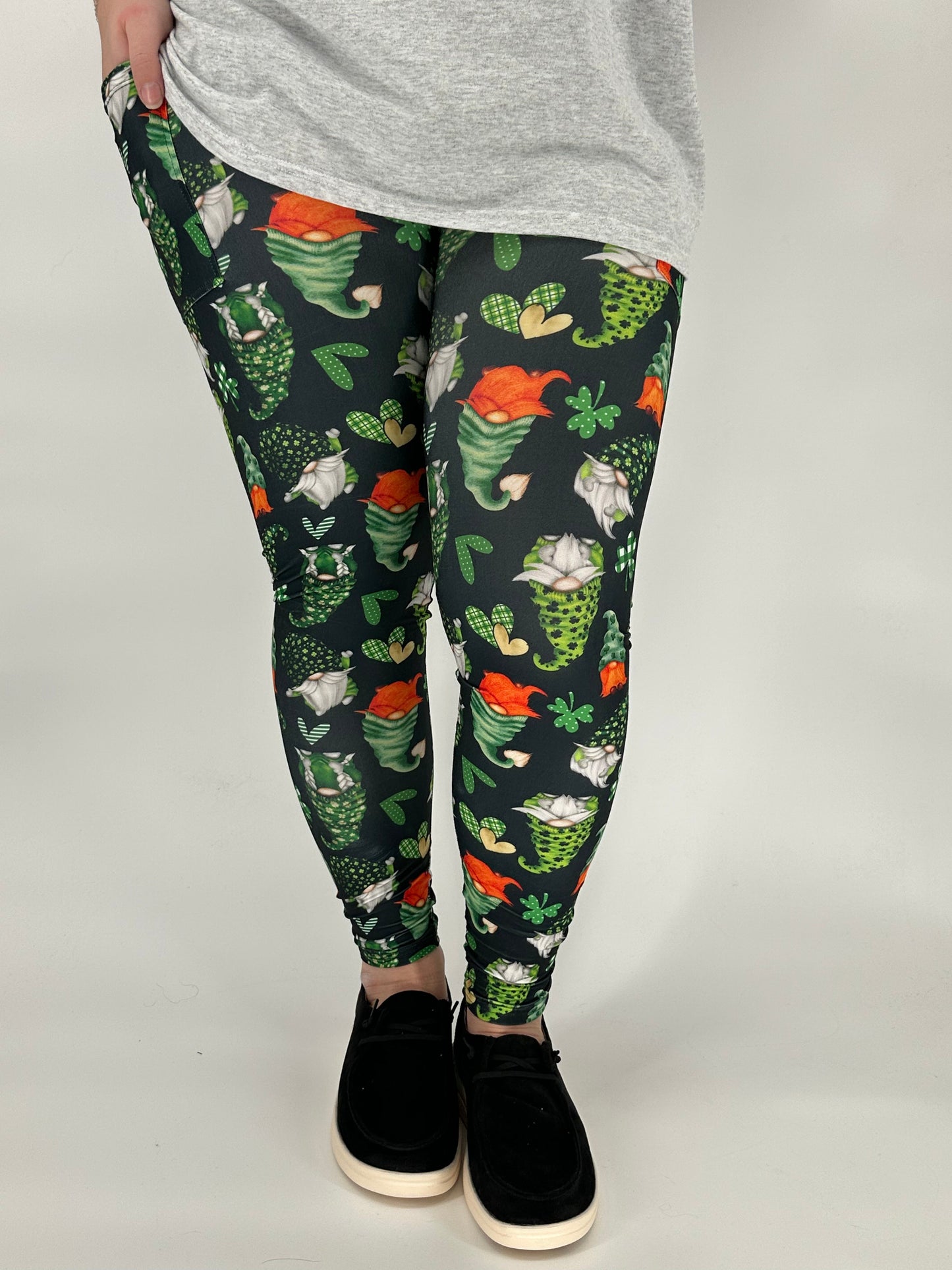 St Patty Gnome Leggings w/ Pockets