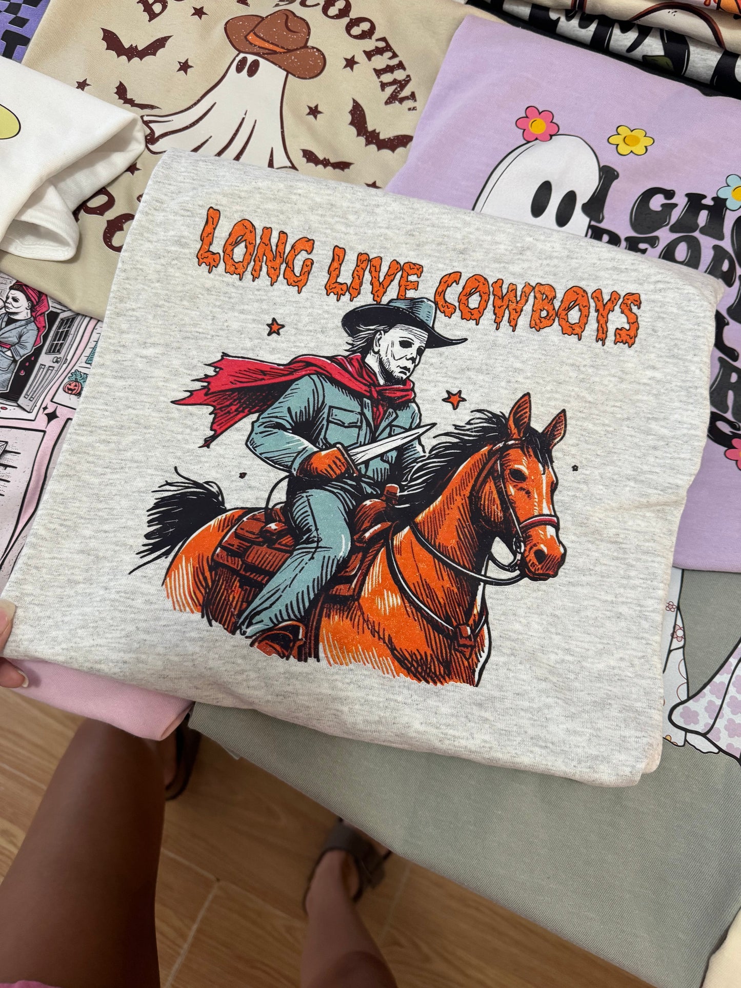 Long live cowboys spooky tee & sweatshirt