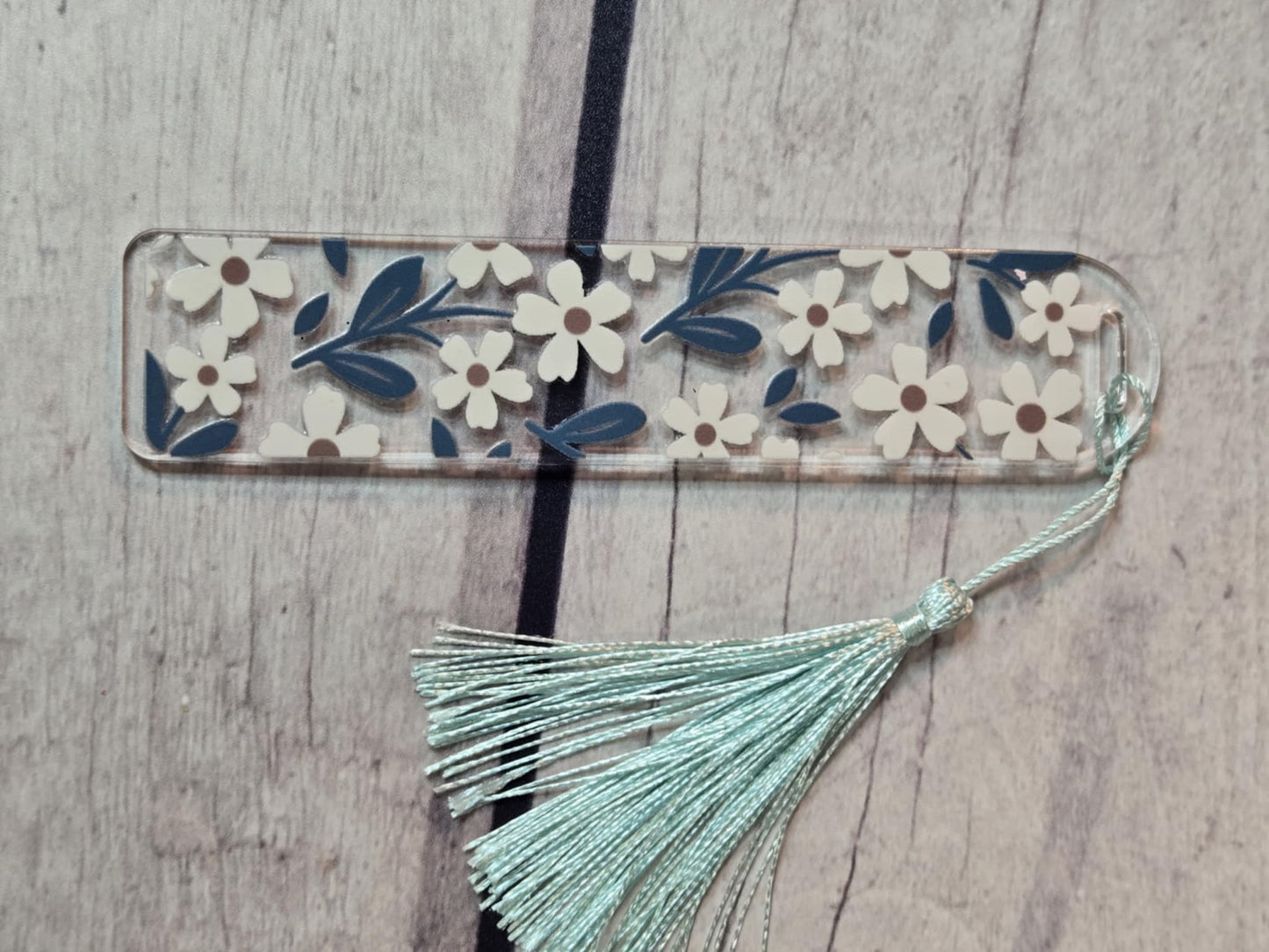 Blue flower bookmark