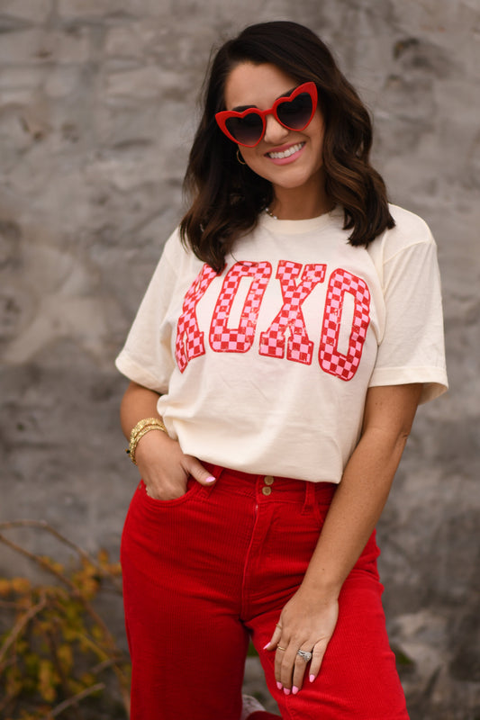 RTS XOXO Checkered Tee