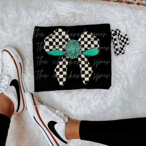 The checkered bow teeshirt