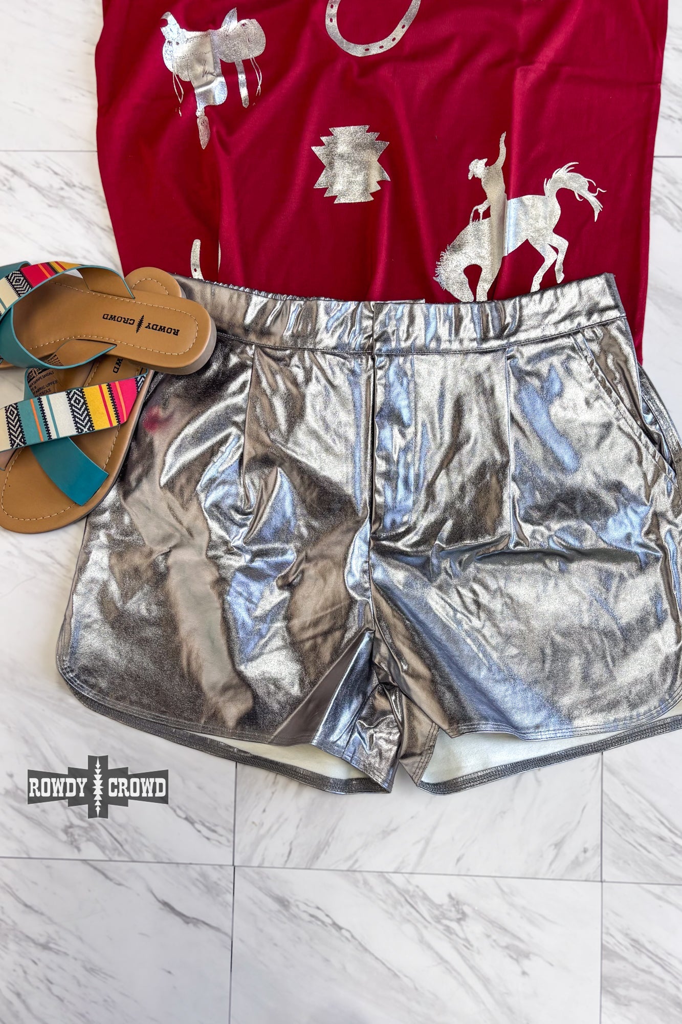 Marfa Metallic Shorts