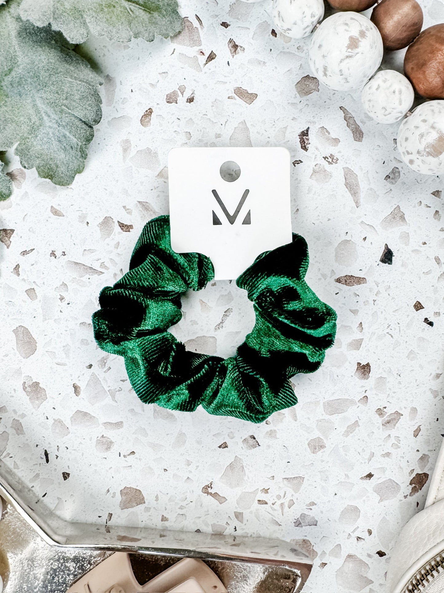 IN STOCK Velvet Scrunchie - Green